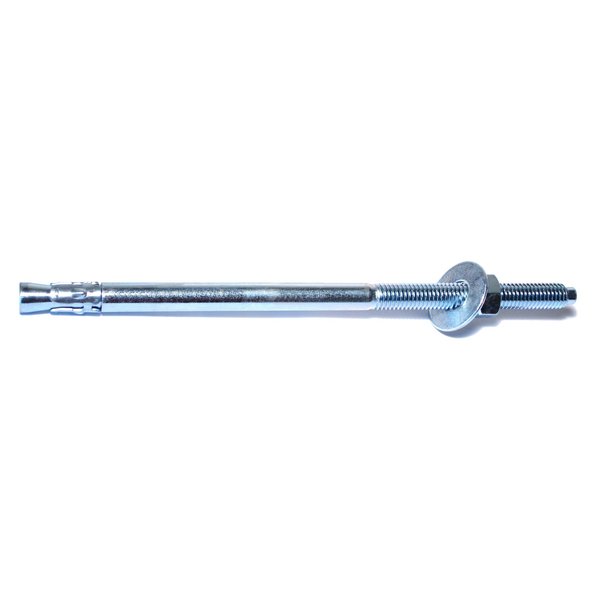 Midwest Fastener Wedge Anchor, 1/2" Dia., 10" L, Steel Zinc Plated, 25 PK 04132